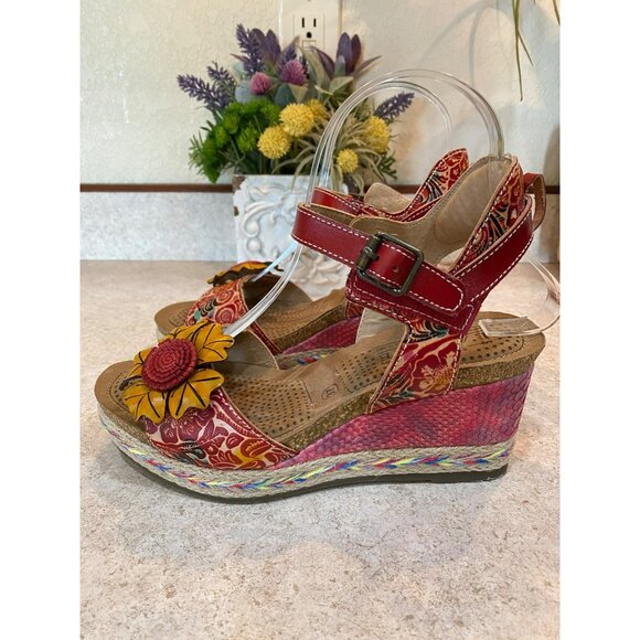 L'Artiste Women's Annmarie Ankle Strap Sandal Size 37 (7) - Picture 6 of 10